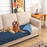 SUNNYTEX Waterproof & Reversible Dog Bed Cover Pet Blanket Sofa, Couch Cover Mattress Protector Furniture Protector for Dog, Pet, Cat（30'*70',Blue/Light Blue