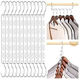 HOUSE DAY Closet Organizers and Storage Space Saving Hangers 12 Pack Stainless Steel Magic Hangers Upgraded Sturdy Multiple Hangers in one Space Saver Clothes Hangers College Dorm Room Essentials