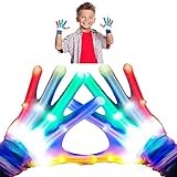 Toys for 4-5 Years Old Boys Girls Colorful Flashing Light Up Rainbow LED Gloves for Kids Cool Toys Birthday Gifts for 6-7 Years Old Kids Christmas Gifts for Boys Girls 3-5 Stocking Stuffers Small