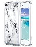 ULAK iPod Touch 7 Case, iPod Touch 6 Case Marble, Slim Anti-Scratch Clear Case with Shockproof Bumper, Hybrid Protective Cases for Apple iPod Touch 7th/6th/5th Generation, Marble Pattern