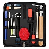 Piano Tuning Kit,YZNlife Professional 16 pcs Piano Tuner Tools Including Tune Hammer Lever Felt, Mutes, Fork,Tuning Wrench,Temperament Strip,Piano Repairing Accessories
