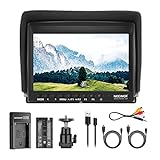 Neewer F100 7 Inch Camera Field Monitor HD Video Assist Slim IPS 1280x800 HDMI Input 1080p with 2600mAh Li-ion Battery/USB Charger for DSLR Cameras, Handheld Stabilizer, Film Video Making Rig