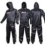 DEFY Heavy Duty Sweat Suit Sauna Exercise Gym Suit Fitness, Weight Loss, Anti-Rip, with Hood (2XL)