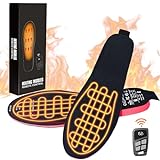 Heated Insoles for Men Women - 3500 mAh with Rechargeable Remote Up to 13 Hours Heating Rechargeable Heated Shoe Insoles Foot Warmer for Hunting Outdoor Work Hiking Camping