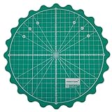 HONEYSEW Circle Rotary Cutting Mat Diameter 20cm(8') Self Healing for Any Table Protection Board Quilt Fabric Doing Crafts Sewing Quilting Projects Rotating Cutter Pad (Green Color)