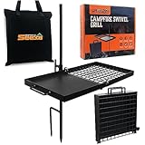 Adventure Seeka Campfire Swivel Grill, This Campfire Grill Grate is Heavy Duty, Fully Adjustable Fire pit grill grate over fire pit, The Fire Pit Grill Grate & Camp fire Cooking Rack
