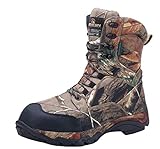 R RUNFUN Men's Hunting Boots, Camouflage Waterproof Insulated Winter Boots, Lightweigh, Durable and Anti-slip Outdoor Hunting Shoes for Trekking Climbing Working