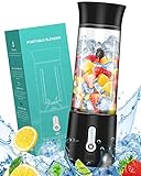 Portable Blender for Smoothies and Shakes, USB Rechargeable Personal Blender with 6 Stainless Steel Blades, 17 Oz Mini Blender with BPA-Free, Handheld Personal Size Blender for Home/Travel/Outdoor/Gym