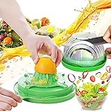 Salad Cutter Bowl,Salad Chopper Bowl,Fruit Vegetable Cut Set,Upgraded Juice Making and Salad Make, Fresh Salad Slicer,Approved for Kitchen