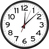 The Ultimate Wall Clock - 14' Quartz, Black, Easy to Read, Perfect for Home, Office, Kitchen, School, Classroom, Patio, Indoor/Outdoor…