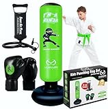 Ninja Toys for Kids,Free Standing Inflatable Kids Punching Bag Set,Boxing Bag Set incl Boxing Gloves| Toys for Boys| Birthday Gifts for Boys 4-5-6-7-8-9-10-11-12 Year Old
