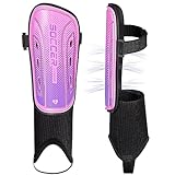 RAYSHARP Soccer Shin Guards for Kids Youth - CE Certified Shin Pads with Ankle Protection and Adjustable Strap Shin Guards Soccer Youth for Toddler Boys Girls Adults Pink XS