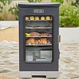 EAST OAK 30' Digital Electric Smoker, Outdoor Smoker with Glass Door and Meat Thermometer, 725 Sq Inches of Cooking with Remote, 4 Detachable Racks Smoker Grill for Party, Home BBQ, Night Blue
