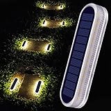 Solar Step Lights Outdoor Waterproof LED, Solar Outdoor Step Lights Wireless, Auto ON/Off Solar Stair Lights Outdoor, Solar Outdoor Lights for Steps Stairs Deck Step Yard Fences Driveway -1 Pack