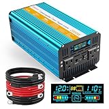 QWUAV 2000W Sump Pump Battery Backup System, Pure Sine Wave Power Ouput, Professional Backup System for Power Outage, Adjustable Voltage Multifunction Screen, Automatic Switching for Grid and Battery
