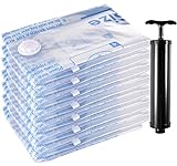 Vacuum Storage Bags 7 pack, Space Saver Sealer Bags for Clothes Blankets Comforters with Hand Pump (Jumbo)