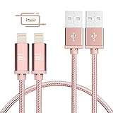 LAX iPhone Lightning Charger Cable - USB Braided Cord [Apple MFi Certified] Nylon Braided Lightning Cable - iPhone 11/11 Pro / 11 Pro Max/XS/XS Max/X / 8/8 Plus, iPad, iPad & More (2-Pack)