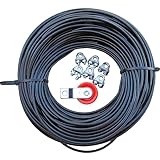 Dog Run Aerial Overhead Trolley - Heavy Cable for Small to X-Large Dogs (125') Tie Out Runner