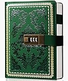Yoment Diary Vintage Journal with Lock for Women Leather Diary with Lock Refillable Personal Locking Locked Journal Writing Notebook B6 Secret Journal with Combination Password 5.5 x 7.8 in, Green