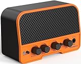 WEGROWER Electric Guitar Amp, Bluetooth 5W Rechargeable Electric Guitar Amplifier, Clean &Overdrive Effects 2 Channels with Headphone Output, Small Guitar Amp for Electric Guitars