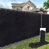 AofeiGa 180GSM 4ft x 50ft Fence Privacy Screen Heavy Duty Fence Cover Garden Wall Backyard Black