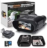 CREATIVE XP Pro Night Vision Binoculars - Digital Infrared, 4' Screen, 2X Zoom - Essential Deer Hunting Accessories, Tactical Gear, Security Goggles, Military Grade - 32GB Card, Neck Strap, Case