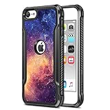 Fintie Case for iPod Touch 7 iPod Touch 6 iPod Touch 5 - Casebot Heavy Duty Impact Shockproof TPU Bumper Slim Protective Case with Hard Back Cover for iPod Touch 7th 6th 5th, Galaxy