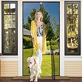 SOLODOTO【Military-Grade Fiberglass】Magnetic Screen Door Fit Door Size【36' x 82'】Door Screen Magnetic Closure Keeps Bugs Out with 3M Tape NO Drop, Screen Door Mesh for Front Backyard Patio Sliding Door