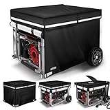 GUYISS Generator Covers While Running, 600D+210D Heavy Duty Waterproof, 32 'Lx24' Wx24 'H Fits Most DuroMax, Westinghouse,Etc 5000W-10000W Frame Generator. All-weather Generator Protective Cover.Black