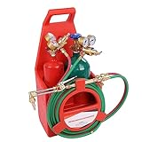 YOXIER Oxyacetylene Torches,Oxygen & Acetylene Torch Kit,Portable Welding Cutting Torch Kit with Cylinder Tote and Oxygen & Acetylene Brazing Soldering Gas Cylinders from USA Fast Arrival