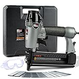 NEU MASTER Pneumatic Brad Nailer, 2 in 1 Nail Gun Staple Gun Fires 18 Gauge 2 Inch Brad Nails and Crown 1-5/8 inch Staples with Carrying Case and Safety Glasses