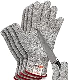 HereToGear Cut Resistant Gloves - 2 PAIRS Large - Food Grade, Level 5 Protection - Used by Butchers while Slicing or Cutting Meat