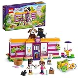 LEGO Friends Pet Adoption Café 41699 Building Toy - Collectible Animal Rescue Set with Olivia & Priyanka Mini-Dolls, Cat & Dog Figures, Creative Toys for Boys, Girls, and Kids Ages 6+
