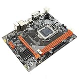 M-ATX M.2 LGA 1155 Motherboard for Desktop Computers, Dual Output VGA HDMI DVI Motherboard PCI-EX1 USB2.0 SATA2.0 Hard Drive M.2 Network RJ45 Motherboard with Slots Network Card for h61