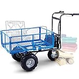 Landworks Utility Cart Hand Truck Power Wagon Super Duty Electric 500W Battery Driven Max 500Lbs Load and 1000Lbs Towing
