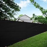 LOVE STORY Black Privacy Screen Fence 4'x25', Fence Covering Privacy of 88% Shade Rating,200 GSM Shade Fabric Mesh Cover Heavy Duty for Chain Link Outdoor Fence, Patio, Wall Garden