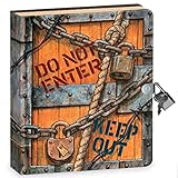 Peaceable Kingdom Keep Out 6.25' Lock and Key, Lined Page Diary for Kids