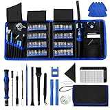 142 IN 1 Professional Computer Repair Tool Kit, Precision Screwdriver Set with 120 Bits Magnetic Repair Tool Kit for iPhone, MacBook, Computer, Laptop, PC, Tablet, PS4, Game Console, and Others