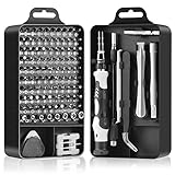 NECAMOCU Precision Screwdriver Set, Professional Grade 115 in 1 Magnetic Repair Tool Kit for Electronics, Computer, iPhone, Laptop, Game Console, Watch, Eyeglasses, Modding, and DIY Projects