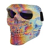 Flantor Motorcycle Goggle Skull Face Mask for Airsoft Paintball Motor Racing Polarized Lens