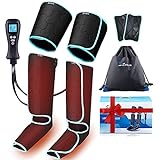 Sotion Leg Massager with Heat for Circulation and Relaxing Muscles,Foot Calf Thigh Massage Air Compression Machine with Convenient Travel Bag,Sequential Therapy Device Gifts for Dad and Mom