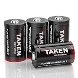 Taken CR2 3v Lithium Battery, 10 Years Shelf Life Non-Rechargeable CR2 Batteries for Golf Rangefinder, Flashlight, Photo Cameras, Alarm Systems 4 Pack