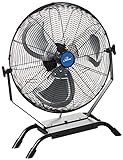 iLiving Wall Mounted/Floor Stand Variable 20 Inches Speed Indoor/Outdoor Fan, Industrial grade for Patio, Greenhouse, Garage, Workshop, and Loading Dock, 4650 CFM, Black