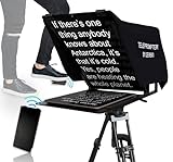 Leeventi Teleprompter 5.0 | Includes Handy Foot Remote Control | Perfectly Compatible with Tablets, Smartphones, Photo & Video Cameras | Compact Design: 600g, 30x40x3 cm