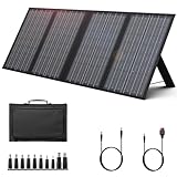 Foldable Solar Panel Charger 60W with 18V DC Output (11 Connectors) for 100W~350W Portable Power Stations Jackery/Rockpals/Flashfish/Enginstar, Portable Solar Generator for Outdoor Camping Van RV Trip