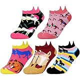 Jeasona Girls Socks Horse Gifts for Girls Cute Funny Horse Kids Ankle Socks (as1, age, 8_years, 12_years, Multicolored Horse)