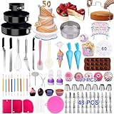 Cake Decorating Kits 567 PCS Baking Set with Springform Pans Set, Rotating Turntable, Decorating Tools, Cake Baking Supplies for Beginners and Cake Lovers