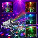Party Lights, RGB 3 Lens Remote Party Laser Light Sound Activated dj Lights DJ Disco Stage Laser Light LED Projector for Christmas Halloween Decorations Gift Birthday Gathering Wedding KTV Bar
