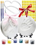 Little Hippo Baby Ornament Keepsake Kit 2 EASELS! Baby Shower Gifts, Baby Footprint Kit and Handprint Kit, Personalized Baby Gifts, Baby Christmas