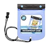 Lewis N. Clark WaterSeals Triple Seal Waterproof Pouch + Dry Bag for Cell Phone or Tablet, Great for Kayak, Canoe, Pool, Beach, Large (7.5X6.5)